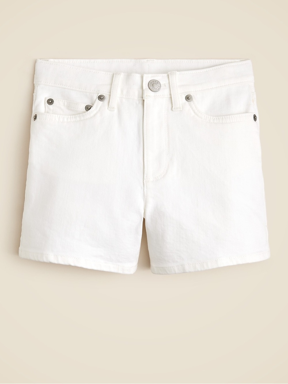 Crewcuts NWT Girls High Rise Denim Shorts Size 10 in White J Crew